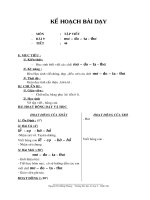 GIÁO ÁN TIẾNG VIỆT LỚP 1 TUẦN 4 CHUẨN