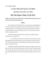 Bài Thu Hoạch Chính Trị Hè 2015 Thùy Dương
