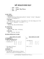 GIÁO ÁN TOÁN LỚP 1 TUẦN 4 TIẾT 15 CHUẨN