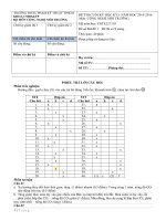 Đáp án thi học kì môn Công nghệ môi trường đề 1 (Trường đại học sư phạm kĩ thuật TP.HCM)