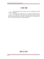 Bài tập hết môn bệnh thông thường 2