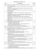 Đáp án thi học kì môn Công nghệ chế biến trà, cà phê, ca cao (Trường đại học sư phạm kĩ thuật TP.HCM)