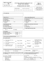 TỜ KHAI ĐĂNG KÝ THUẾ