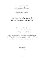 Bài toán tìm kiếm MOTIF và phương pháp tối ưu đàn kiến