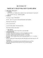 Lập dự án đầu tư trồng dưa chuột NB ở Hòa Bình