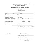 Đơn xin chuyển hệ đào tạo (Trường đại học sư phạm kĩ thuật TP.HCM)