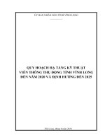 QUY HOẠCH HẠ TẦNG KỸ THUẬT VIỄN THÔNG THỤ ĐỘNG TỈNH VĨNH LONG ĐẾN NĂM 2020 VÀ ĐỊNH HƯỚNG ĐẾN 2025