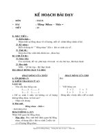 GIÁO ÁN TOÁN LỚP 1 TUẦN 4 BÀI DẤU BẰNG