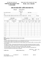 Đơn xin nhận điểm I (Trường đại học sư phạm kĩ thuật TP.HCM)