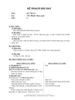 GIÁO ÁN KỸ THUẬT LỚP 1 TUẦN 4 CHUẨN