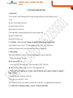 Câu tường thuật đặc biệt