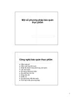 Bảo quản thực phẩm bằng phương pháp hóa lý