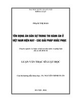 Tồn đọng án dân sự trong thi hành án ở Việt Nam hiện nay - Các giải pháp khắc phục