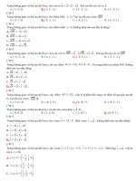 Trắc nghiệm hình giải tích trong không gian mức độ nhận biết