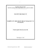 Nghiên cứu một số kỹ thuật ngoại suy và ứng dụng 