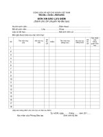 Đơn xin bảo lưu (Trường đại học sư phạm kĩ thuật TP.HCM)