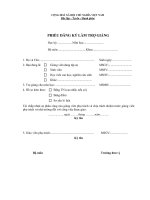 Phiếu đăng kí làm trợ giảng (Trường đại học sư phạm kĩ thuật TP.HCM)