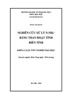Khoá luận tốt nghiệp Nghiên cứu xử lý N-NH4+ bằng than hoạt tính biến tính