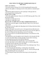 TÀI LIỆU SOẠN THẢO CÂU HỎI TRẮC NGHIỆM KHÁCH QUAN  MÔN TOÁN