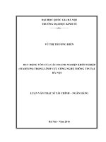 Huy động vốn của các doanh nghiệp khởi nghiệp (startups) trong lĩnh vực công nghệ thông tin tại hà nội 