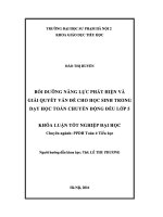 Khoá luận tốt nghiệp Bồi dưỡng năng lực phát hiện và giải quyết vấn đề cho học sinh trong dạy học toán chuyển động đều lớp 5