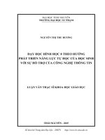 Dạy học hình học 8 theo hướng phát triển năng lực tự học của học sinh với sự hỗ trợ của công nghệ thông tin 