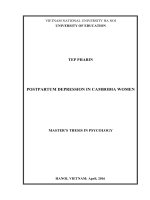 Postpartum depression in cambodia women trầm cảm sau sinh ở phụ nữ campuchia 