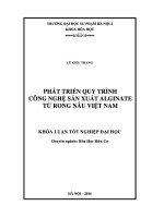Khoá luận tốt nghiệp Phát triển quy trình công nghệ sản xuất Alginate từ rong Nâu Việt Nam