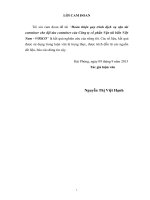 Hoàn thiện quy trình dịch vụ vận tải container cho đội tàu container của Công ty cổ phần Vận tải biển Việt Nam - VOSCO