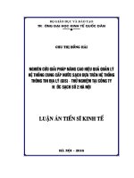 Nghiên cứu giải pháp nâng cao hiệu quả quản lý hệ thống cung cấp nước sạch dựa trên hệ thống thông tin địa lý, Thử nghiệm tại Công ty Nước sạch số 2 Hà Nội (LA tiến sĩ)