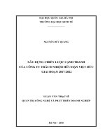 Xây dựng chiến lược cạnh tranh của công ty trách nhiệm hữu hạn việt đức giai đoạn 2017 2022 