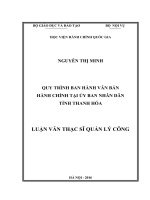 Quy trình ban hành văn bản hành chính tại Ủy ban nhân dân tỉnh Thanh hóa (LV thạc sĩ)