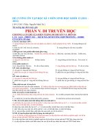 ĐỀ CƯƠNG ôn tập học kì 1 môn SINH học KHỐI 12