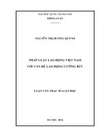 Pháp luật lao động việt nam với vấn đề lao động cưỡng bức 