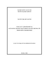 Năng lực cạnh tranh của ngân hàng thương mại cổ phần sài gòn thương tín trong bối cảnh hội nhập 