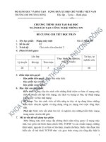 Đề cương chi tiết học phần Mạng máy tính (Đại học Phương Đông)