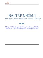 Báo cáo bài tập phát triển khả năng lãnh đạo 
