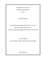 Marketing xanh trong thu hút đầu tư của các khu công nghiệp tỉnh bắc ninh   nghiên cứu trường hợp khu công nghiệp VSIP bắc ninh 