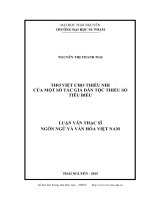 Thơ viết cho thiếu nhi của một số tác giả dân tộc thiểu số tiêu biểu 