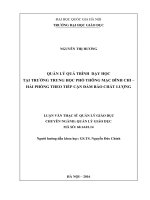 Quản lý quá trình dạy học tại trường THPT mạc đĩnh chi   hải phòng theo tiếp cận đảm bảo chất lượng 