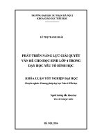 Khoá luận tốt nghiệp Phát triển năng lực giải quyết vấn đề cho học sinh lớp 4 trong dạy học yếu tố hình học