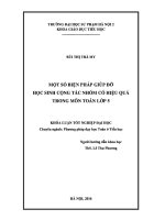 Khoá luận tốt nghiệp Một số biện pháp giúp đỡ học sinh cộng tác nhóm có hiệu quả trong môn toán lớp 5