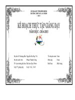 Kế hoạch Giảng dạy môn Toán  Thực tập Sư phạm