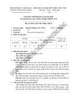 Đề cương chi tiết học phần Thiết kế mạng Lan WAN (Đại học Phương Đông)