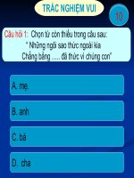 trắc nghiệm, đố vui học sinh lớp 3