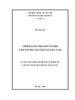 Chính sách trợ giúp xã hội cho người cao tuổi tại việt nam 