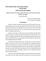 HỎI VÀ ĐÁP PHÁP LUẬT ĐẠI CƯƠNG