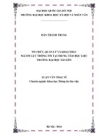 Tổ chức, quản lý và khai thác nguồn lực thông tin tại trung tâm học liệu trường đại học sài gòn 