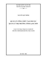 Quản lý công chức tại chi cục quản lý thị trường tỉnh lạng sơn 