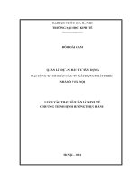 Quản lý dự án đầu tư xây dựng tại công ty cổ phần đầu tư xây dựng phát triển nhà số 7 hà nội 
